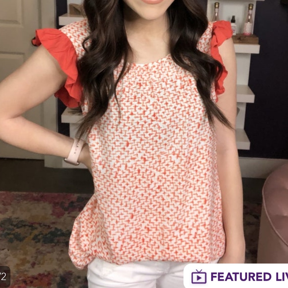 NWT Ruffle Sleeve Top